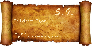Seidner Igor névjegykártya